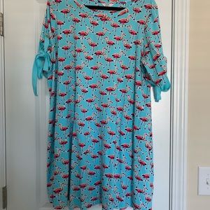 Crown and Ivy Flamingo Print Dress XXL